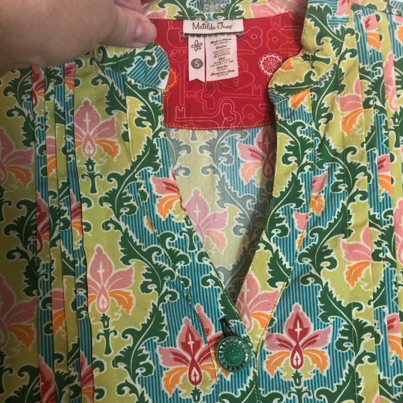 Matilda Jane Button Down 3/4 Sleeve Shirtdress. Size Small - Picture 3 of 8